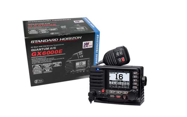 STANDARD HORIZON GX-6000E NOIR. Station GPS Nautica. La couleur noire