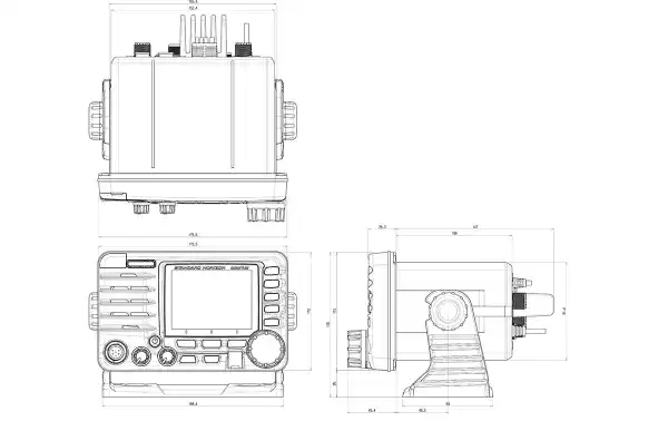 HORIZONTE PADRÃO GX-6000E PRETO. Estação GPS Nautica. Cor preta