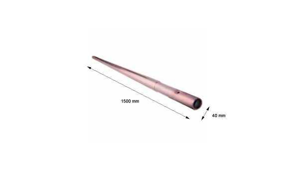 MIRMIDON HARD-401500 Mât fixe galvanisé 1500 x 40 x 1,5 mm