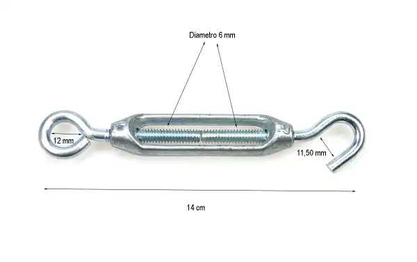 MIRMIDON HARD-514M6 Tensor de 1/4 pulgada BOLSA 3 UNIDADES