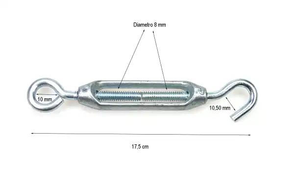 MIRMIDON HARD-516M8 Tensor em ferro fundido -- SACO 3 UNIDADES --
