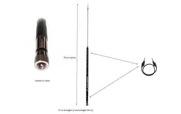 HF-EXPLORER-2 Antena móvel 10 bandas 80/40/30/20/17/15/12/11/10/6m