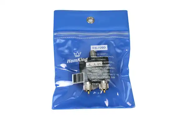 HAMKING HKDX72 Duplexer HF / VHF / UHF1 PL Female x 2 PL Male, frequencies 1,6-30-140-150-400-460 Mhz