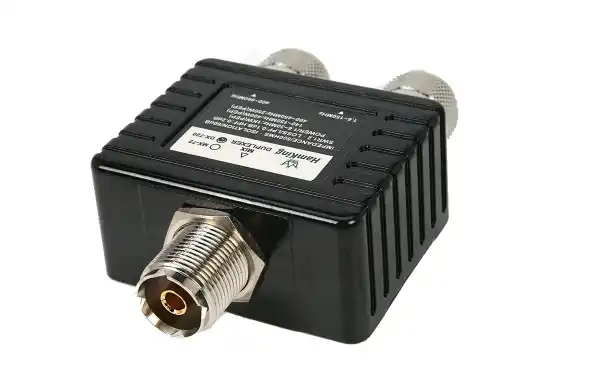 HAMKING HKDX72 Duplexer HF / VHF / UHF1 PL Female x 2 PL Male, frequencies 1,6-30-140-150-400-460 Mhz