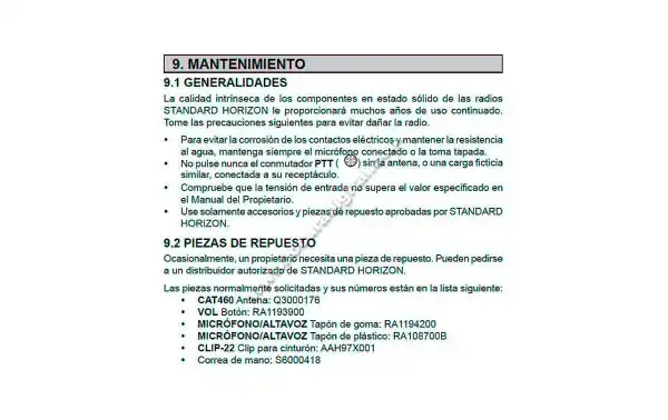 HX290E Standard Horizon. Submersible and floating nautical walkie talkie.