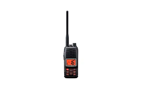 HX290E Standard Horizon. Submersible and floating nautical walkie talkie.