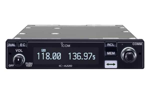 ICOM IC-A220-TSO  Panel Mount VHF Air Band Transceiver 118-136 Mhz