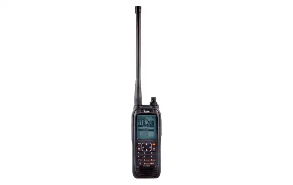 ICA25CE ICOM Walkie Band Area 118 - 137 mhz 6W power, waterproof / dustproof IP57 standard.