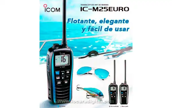 BLUE ICM25 handheld VHF marine band IPX7