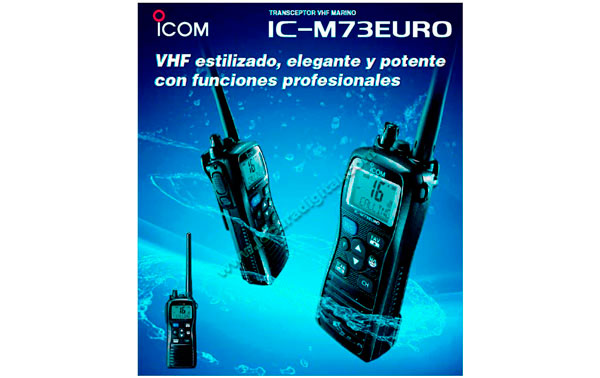 IC-M73 VHF Marine Walkie IPX8 protection, High power 6 watts