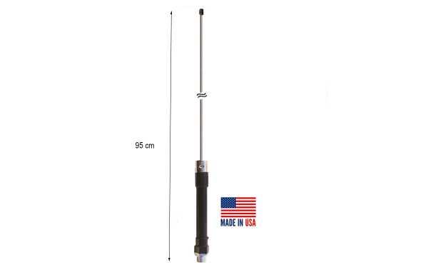 Antenne PROCOMM JBC-1300 filetage 3/8 pour véhicule radiant CB27 Longueur 95cm