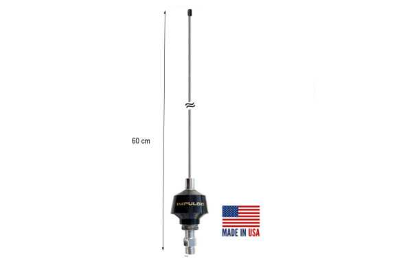 PROCOMM IMP-1800 Antena rosca 3/8 vehiculo radiante CB27 Longitud 60cm