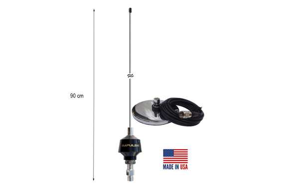 PROCOMM IMP-3000M Antena base magnetica rosca 3/8  CB27 Longitud 90cm