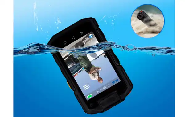 I-10 bodycam INRICO. Walkie 4G LTE POC com câmera frontal e câmera traseira