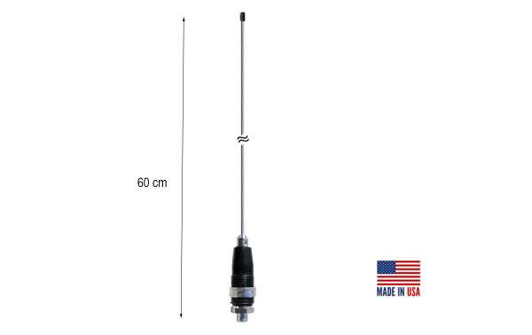 Antenne PROCOMM JBC-2400 filetage 3/8 pour véhicule radiant CB27 Longueur 60cm