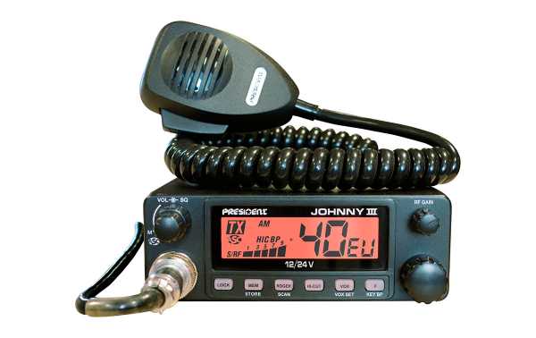 PRÉSIDENT JOHNNY III CB 27 Mhz. 40 canaux AM 12 et 24 volts