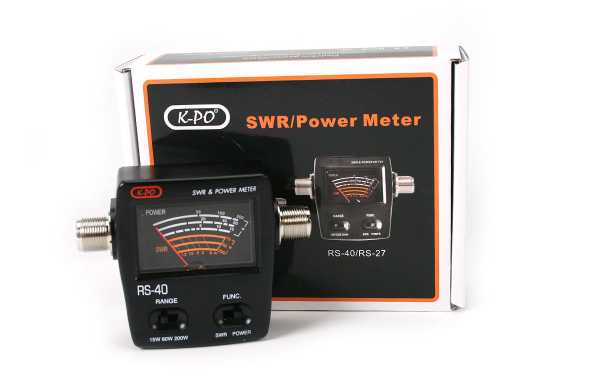 Medidor analógico K-PO RS-40 para SWR estacionário e wattímetro, abrange Frequências de: 140 -150 Mhz e 430 - 450 Mhz,