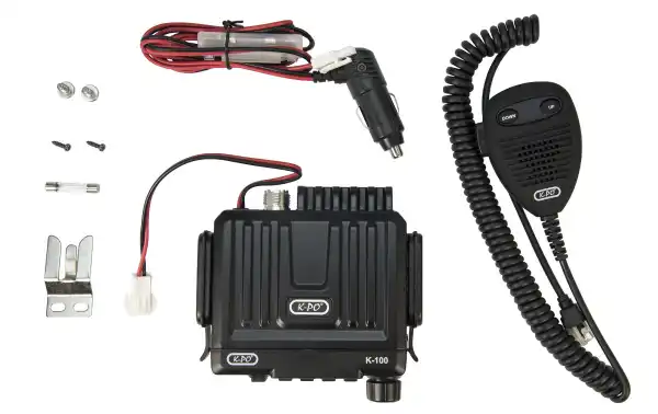 K100V2 K-PO MINI CB CB 40 AM / FM 27 mhz cigarette lighter 12 volt, easy installation includes lighter coenctor 12 volt