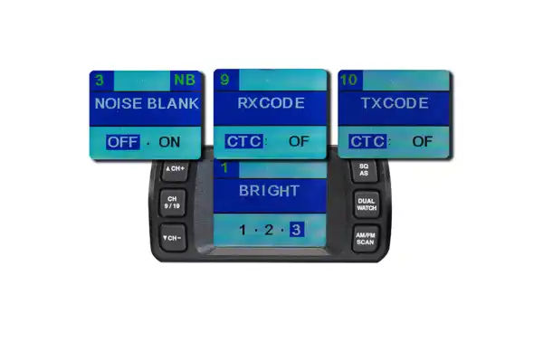 MAAS KCB 4000 Emisora CB 27 Mhz 40 canales AM/FM Voltaje 12 o 24 volt 