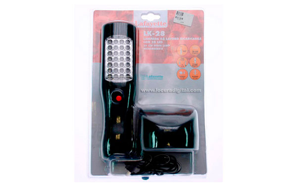 LK28 LAFAYETTE Lampara a leds bajo consumo alta luminosidad bateria recargable