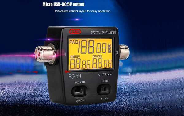 K-PO RS-50 Medidor digital de estacionarias ROE y Watios 125 a 525 Mhz