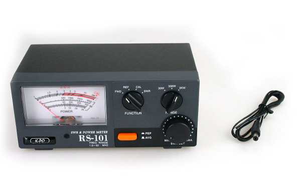 RS-101 KPO Medidor de ROE ROE estacionário e wattímetro de 1,6 a 60 Mhz. 3.000 watts. 2 x conectores fêmea PL.