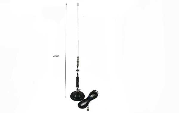 Antena móvel NAGOYA UT-72LEMM AT-1063 CB 27 Mhz, tipo asa, base de ímã 12 cm