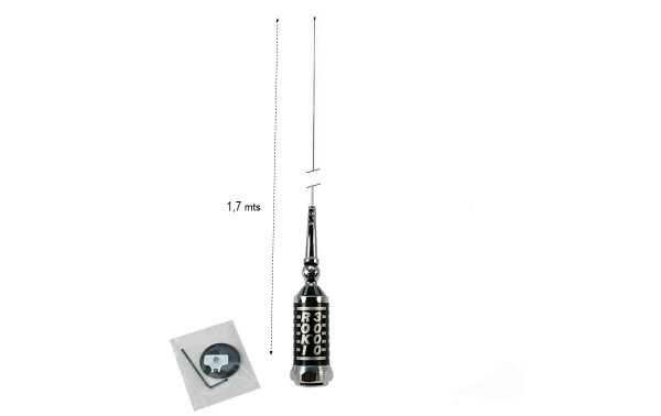 LEMM Roki-3000PL Antena PL macho conector apenas Radiant CB 27 Mhz comprimento 1,7 cm cor prata bobina externa.