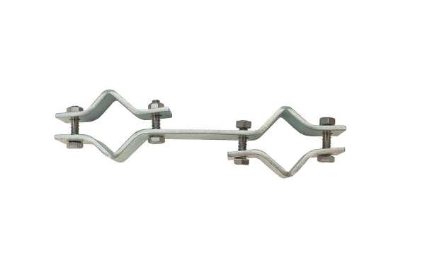 LEMM TS14 Support for LEMM balums tube diameter 30 mm, Accessories to hold two tubes maximum diameter 3 cm. Material Galvanized iron.