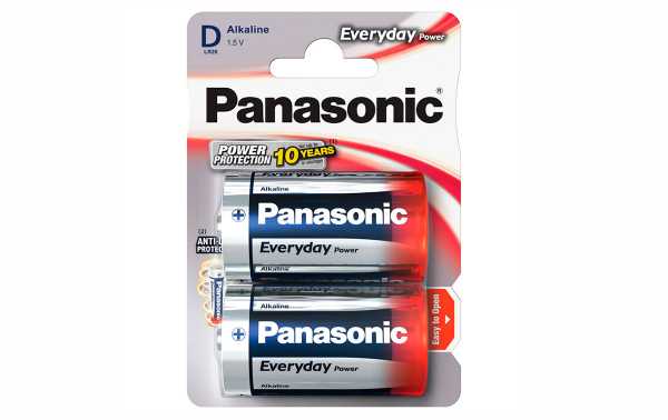 LR20EPS2BP PANASONIC EVERYDAY POWER blister 2 unidades de bateria alcalina LR20