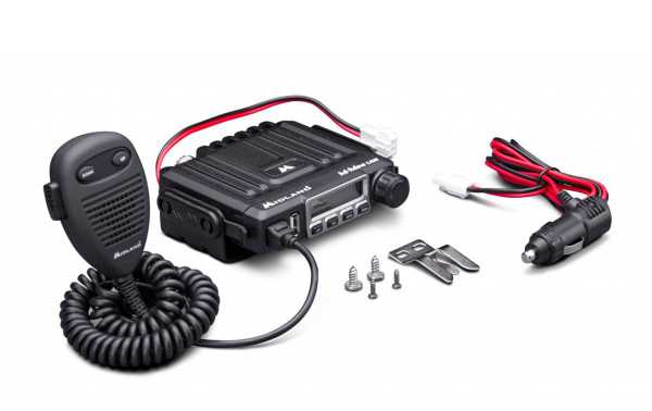 Radio CB Midland M-Mini - 40 Canali AM/FM, Compatta Per Auto, Con Microfono E Presa Bluetooth