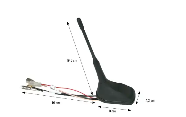 Tipo: antena multifunción para vehículo