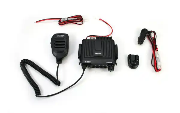 MAAS KCB 2000 CB Station 27 Mhz 40 canaux AM/FM Tension 12 volts. Maas présente la CB Multinorma, avec un design et une électronique renouvelés