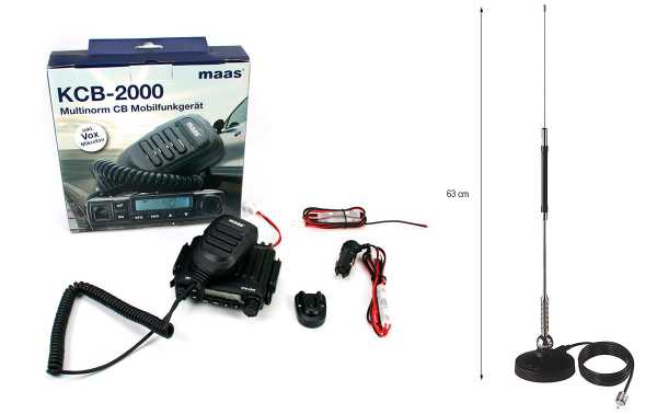 MAAS KCB 2000 KIT-01 Compuesto de Antena con base  magnetica Sirio  MINI MAG-27, 