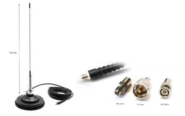 MAAS PM-7 Magnetic Antenna Frequency 68 to 88 Mhz PL SMA and BNC