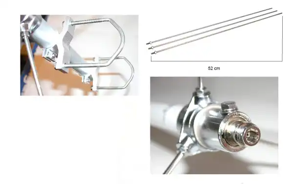 Antenne double bande MAAS X-300N Connecteur VHF / UHF144 / 430 MHz N femelle