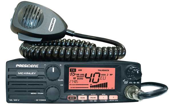 Presidente MC-Kinley CB Station 12/24 Classic 40 canais AM / FM / LSB / USB