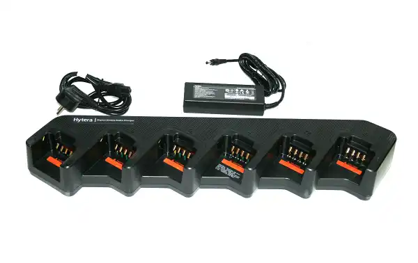 HYTERA MCA08 EU Cargador 6 unidades series: HYTERA AP, BP, PD y PT