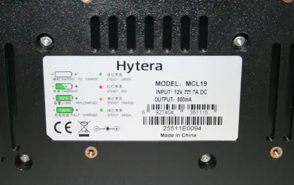 HYTERA MCL19 EU Cargador de 6 unidades walkies BD505LF, BD505, BD555