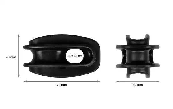 ISOLATEUR PVC AISLA 67 DE LA TAILLE D'UN UF POUR CÂBLES DIPÔLES ET CÂBLES ÉOLIENS.