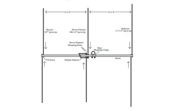 MFJ-1762 MFJ Antena Directiva 3 elementos para la banda de 6 m 50 Mhz