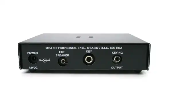 MFJ-407E Manipulador de morse electronico con memoria. Puede usar el modo automático con una paleta simple o doble. Genera automáticamente puntos y rayas presionando la paleta. Puede cambiar a un modo de 