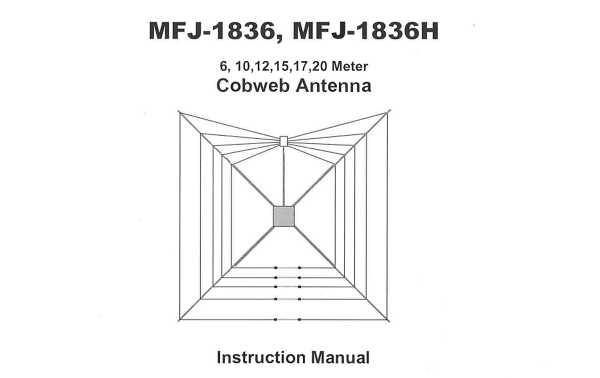 MFJ-1836H MFJ COBWEBHF Antenna 1/2 wave 6 bands 6,10,12,1517,20 meters