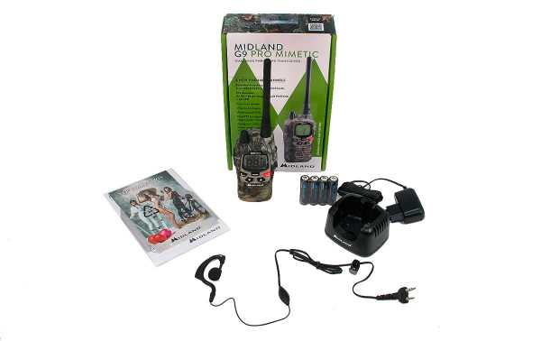 MIDLAND G9-PRO-MIMETIC walkie uso libre PMR 446 + Pinganillo PIN19S