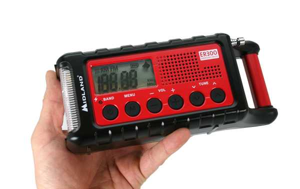 MIDLAND EK-300 Kit de emergência multiuso, rádio, lanterna, bateria