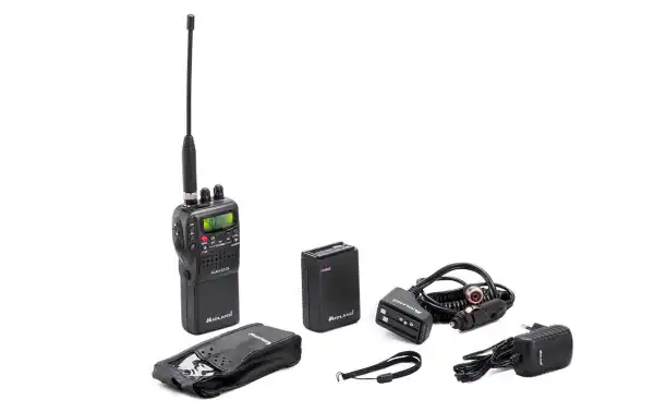 Midland 42 DS MULTI Walkie portatil 27 MHZ CB 40 canales AM/FM Diseñado para operar en los 40 canales de la banda Ciudadana, este compacto transceptor es fruto de la mas avanzada tecnologia y ha sido construido utilizando los mejores componentes, lo que