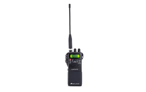 Midland 42 DS MULTI Walkie portatil 27 MHZ CB 40 canales AM/FM Diseñado para operar en los 40 canales de la banda Ciudadana, este compacto transceptor es fruto de la mas avanzada tecnologia y ha sido construido utilizando los mejores componentes, lo que