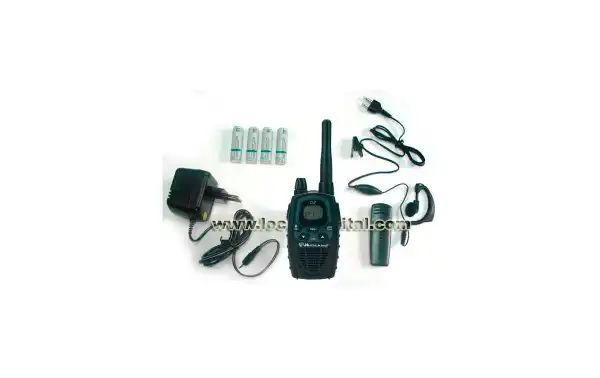 MIDLAND ALAN G7E XT .Kit formado: 1 walkie + clip cinturon + cargador pared + 4 pilas recargables 