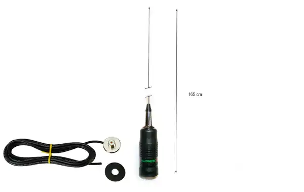 MINI VORTEX CAB AT-1650 LEMM Antena CB 27 Mhz 165 cm. se suministra con cable y base para su instalación. Esta antena pertenece a la nueva familia de antenas de la prestigiosa marca italiana LEMM denominada VORTEX. Sus caracteristicas las convierten en an
