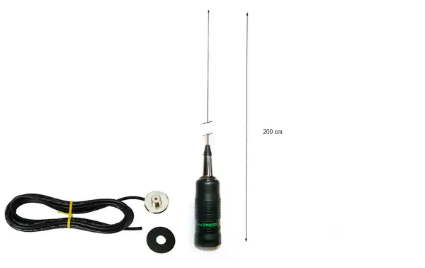 VORTEX-2000CAB LEMM Antenne complète CB 27 Mhz Longueur 200 cm